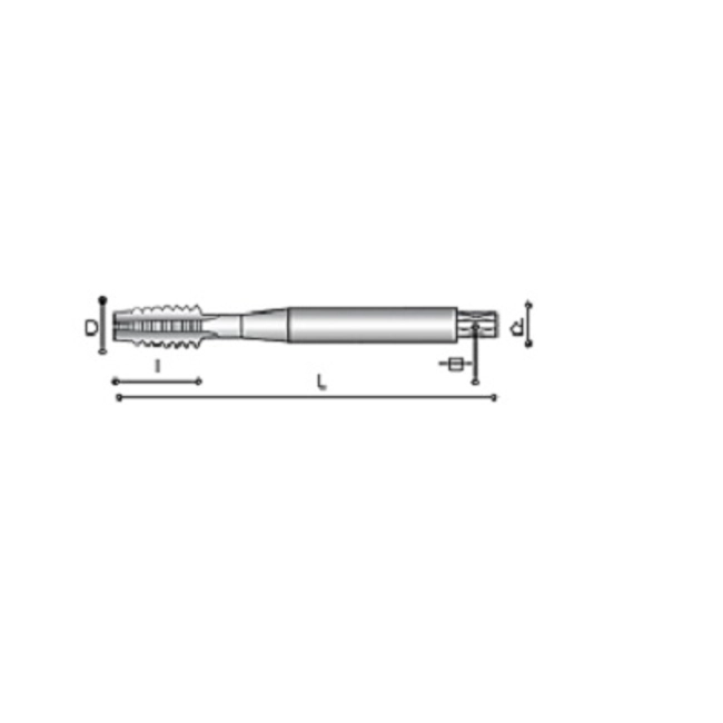 Vendita online Maschi a macchina HSS+5%Co fori passanti art.M508